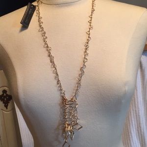 NWT BCBGMaxAzria gold triangle necklace